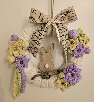 Türkranz mit Blüten - Häkeln