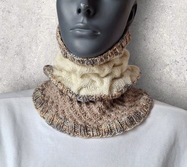 Strickanleitung Schlauchschal, Halssocke "two in one",   #361