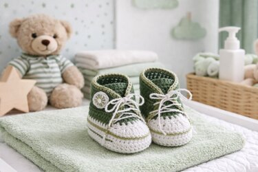 Häkelanleitung Babyschuhe , Turnschuhe - Bild 2