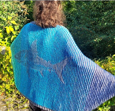 Seelenwärmer Hai Illusionsstricken - Bild 2