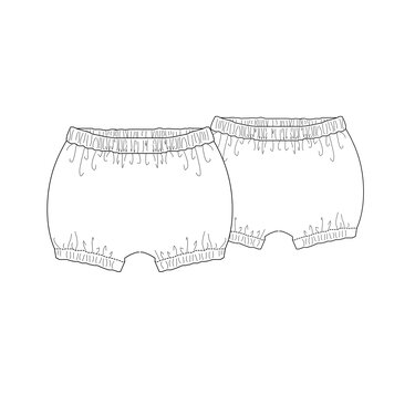 Sewing pattern short baby bloomers STELLA tutorial 0m/1m–3y/4y