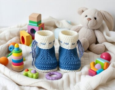 Strickanleitung Baby Boots