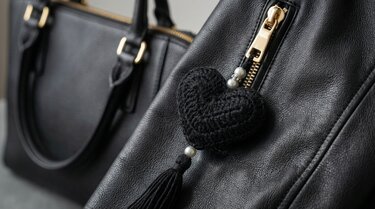 Häkelanleitung Herzanhänger mit Quaste – in 7 Sprachen