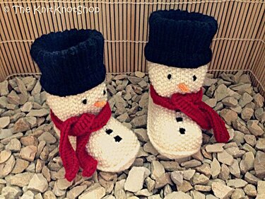 PDF Strickanleitung Babyschuhe Schneemann Frosti