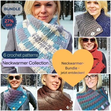 Crochet Pattern for Cowl with Leaf Stitch | Neckwarmer #2