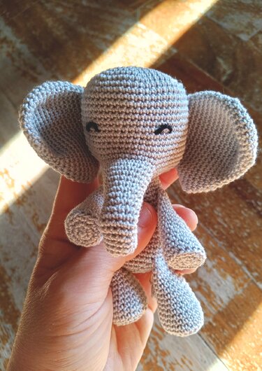 Crochet pattern amigurumi Tiny Trunk Elephant - Image 3
