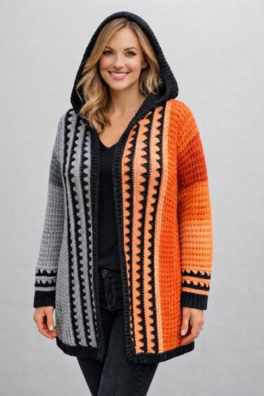 Häkelanleitung Jacke Farbenrausch