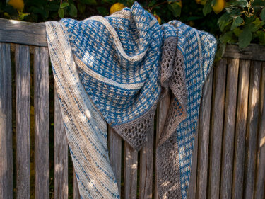 Knitting Pattern Shawl Friesenblau