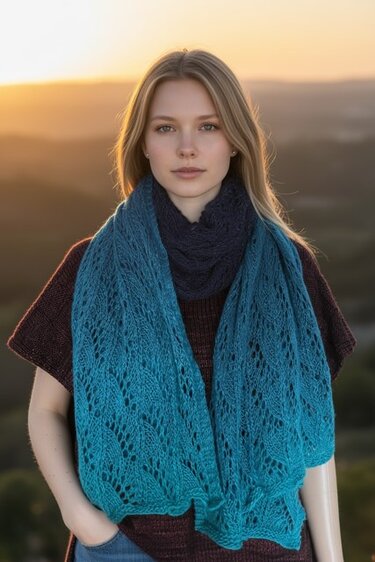 Ägäis Schal oder Stola - Stricken