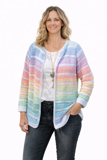 Häkelanleitung Jacke Farbenspiel