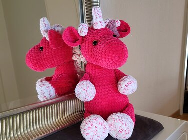 Häkelanleitung Einhorn kuscheliges XL-Amigurumi