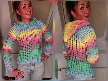 Pullover Gretel Kapuzenpullover Hoodie häkeln