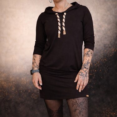 Schnittmuster Oversized Kleid – Groessen 32 bis 46 – Hoodie Kleid