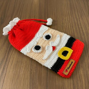 Santa Gift Pouch – Crochet Santa Bag PDF Pattern with Step-by-Step Tutorial
