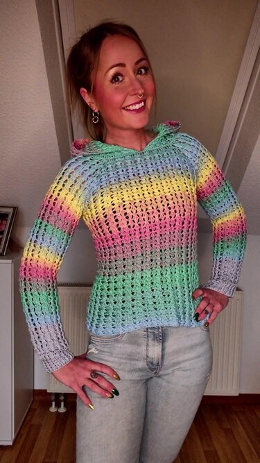 Pullover Gretel Kapuzenpullover Hoodie häkeln - Bild 2