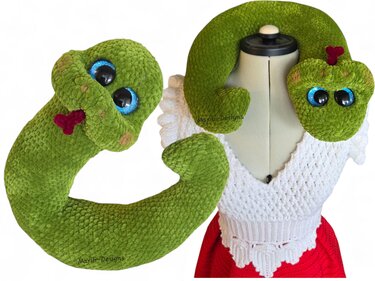 Crochet pattern for snake neck pillow