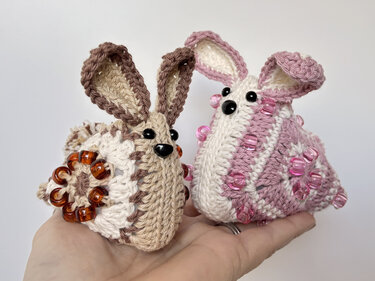 Beaded Crochet Pattern Easter Bunny Amigurumi, Easter Decor, Fidget Toy