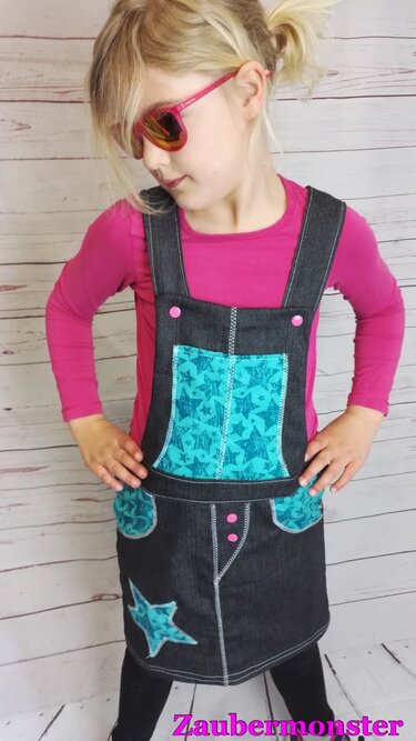 Latzrock Schnittmuster, Kinderrock, Kinder Latzrock - Nähen