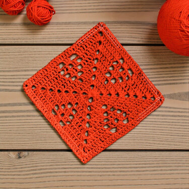 Crochet Heart Doily Granny Square Pattern – Valentine Openwork Napkin