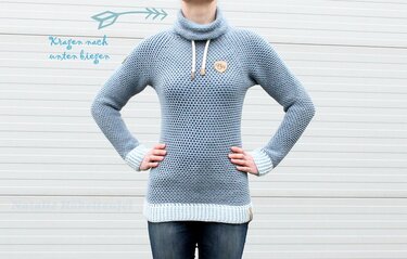 Hoody "Jeans", Size S-XXL, Raglan, seamless, PDF + Link to video - Image 12