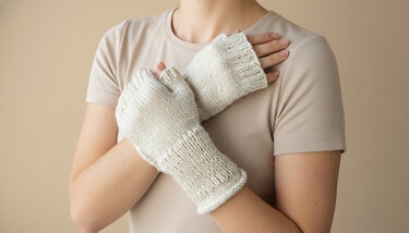Mitsy Women’s Wrist Warmers – Knitting Pattern for Fingerless Gloves - Image 3