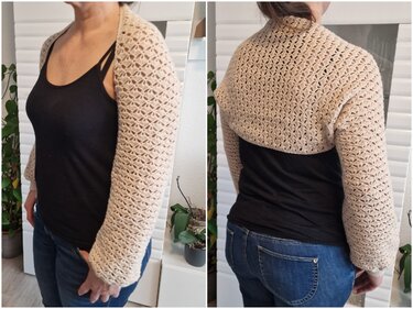 Häkelanleitung für das Schulterjäckchen "Fame"