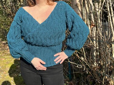 Häkelanleitung "Amalfi-Wrap"-Pullover