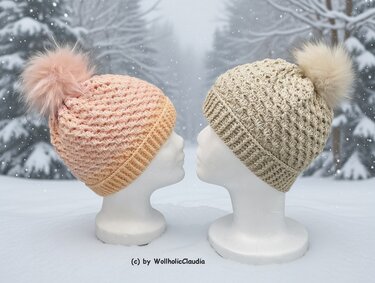 Häkelanleitung Mütze "Wellenmeer" - alle Größen - unisex