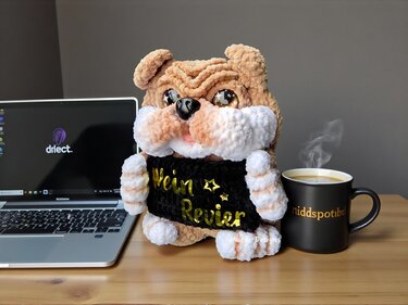 Häkelanleitung Wachhund -Türdekoration/ Schreibtischaufsteller/ Kuscheltier - Bild 5