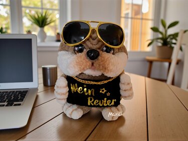 Häkelanleitung Wachhund -Türdekoration/ Schreibtischaufsteller/ Kuscheltier