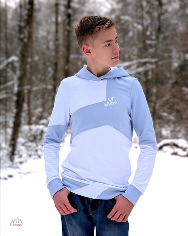 Schnittmuster und Nähanleitung Sweater Hoodie Skylar für Herren 42-60