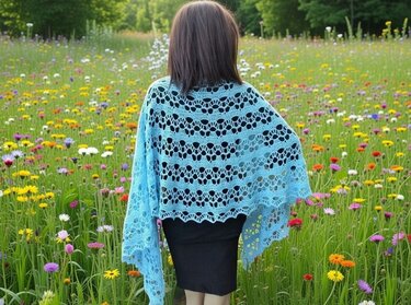 Häkelanleitung Stola - Schaltuch - Rundtuch „Hauchzart“