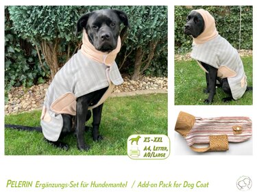Add-on Pack for dog coat PELERIN, sewing patterns