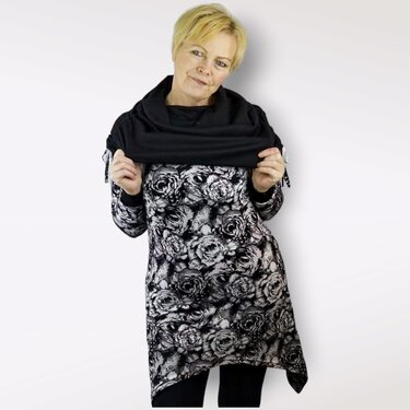 Schnittmuster Wasserfallshirt, Damenshirt, verschiedene Längen, Schnitt - Nähen