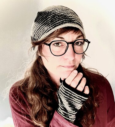 Mütze Stripes Illusionsstricken