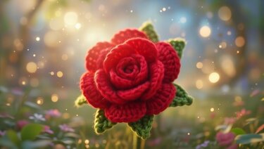 Crochet 3D Flower Pattern PDF with Photo Tutorial & Video Tutorial