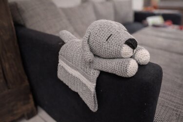 Häkelanleitung Couchorganizer Hund