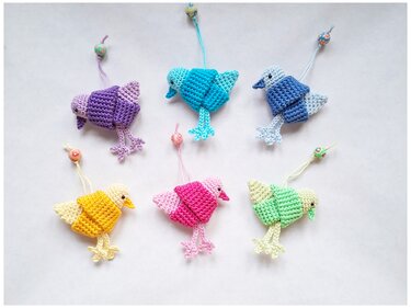 Häkelanleitung Die bunten Vogerl