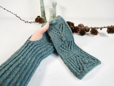 Armstulpen + Handstulpen "Winter's Dreams", Strickanleitung Größe S - L