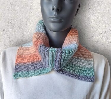 Strickanleitung Halssocke, Neckwarmer, Schalkragen für Anfänger  #339 - Bild 2