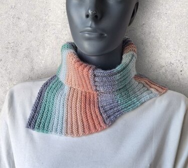 Strickanleitung Halssocke, Neckwarmer, Schalkragen für Anfänger  #339 - Bild 6