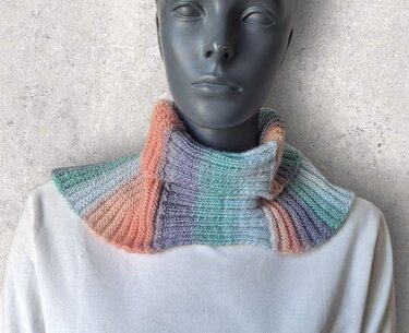 Strickanleitung Halssocke, Neckwarmer, Schalkragen für Anfänger  #339 - Bild 9