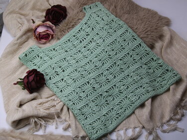 Liveas Crocheted Shirt, Summer Shirt Festival Shirt No. 016