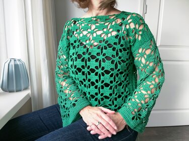 Blumen Pullover Marrakesch – Häkelanleitung - Bild 6