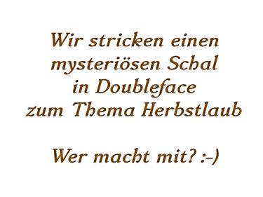 Doubleface Herbstlaubschal - Stricken
