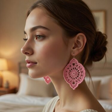 Crochet Leaf Earrings Pattern – PDF Download + Video Tutorial