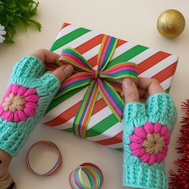 Cozy Flower Gloves – Fingerless Crochet Gloves Pattern (PDF Tutorial)