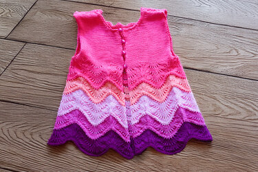 Principessa Vest Girls Wave - Knitting