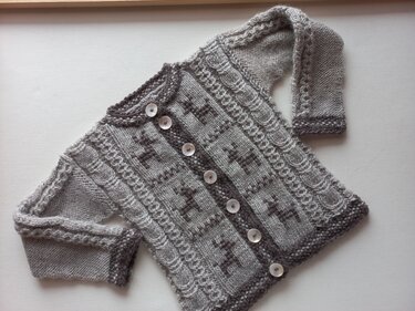 Strickanleitung Baby/Kinder-TRACHTENJACKE, Schurwolle, Größe 86/92