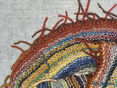 Scrap-Tuch, gestrickt aus Resten - Stricken